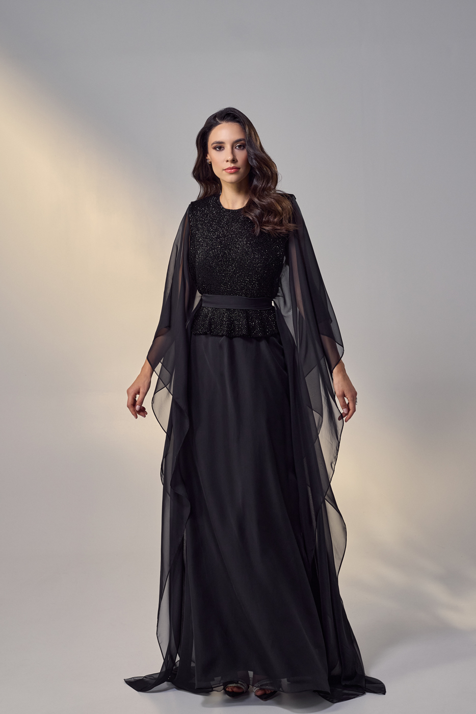 Rochie bust broderie și mâneci fluture (Artemis)